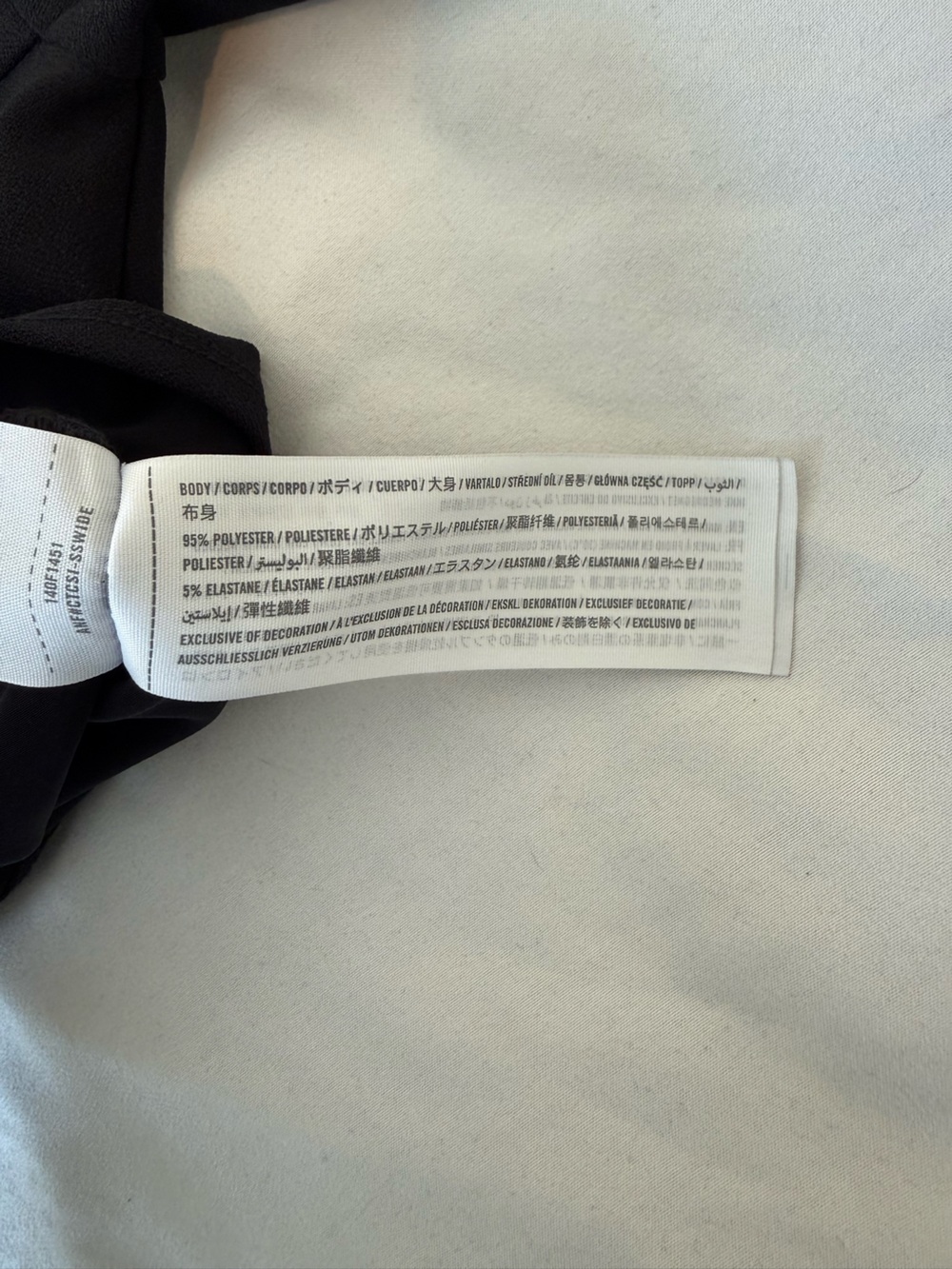 NWT Abercrombie & Fitch Black Sweetheart-Neck Long Sleeve Crop Top Small Corset - Picture 13 of 14